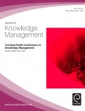 Journal of Knowledge Management 3rd Asia-Pacific Conference on Knowledge Management