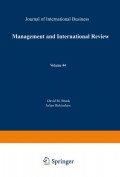 Journal of International Business Management International Review Vol 44