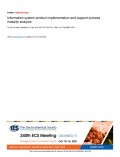 Information system product implementation and support process
maturity analysis