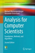 Analysis for Computer Scientists Foundations, Methods, and Algorithms
