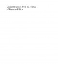Citation Classics from the Journal of Business Ethics