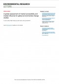 A global assessment of market accessibility and market influence for global environmental change studies