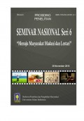 Seminar Nasional Seri 6 MENUJU MASYARAKAT MADANI DAN LESTARI